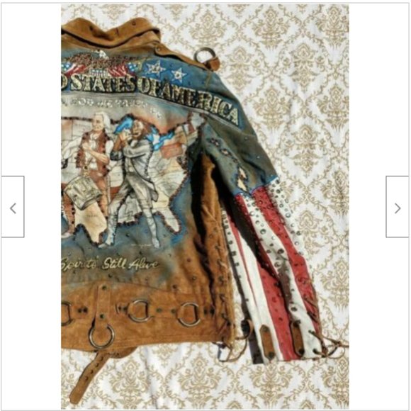 Tony Alamo Leather Jacket USA Patriotic Vintage - Picture 6 of 9